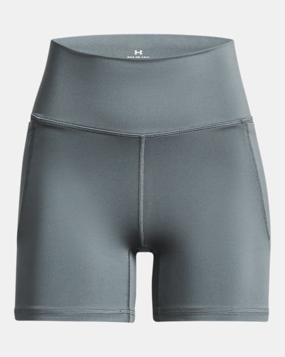 Women's UA Meridian Middy Shorts, Gray, pdpMainDesktop image number 4